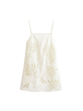 Women's clothing 2025 summer new fashion sexy hot girl hollow embroidered suspender dress